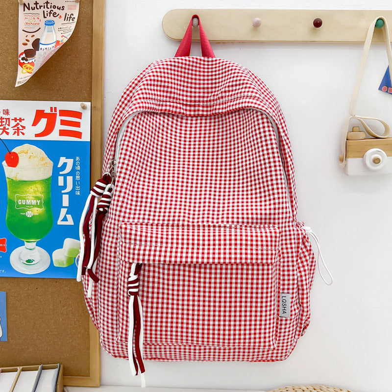 Trendige Karomuster-Rucksack