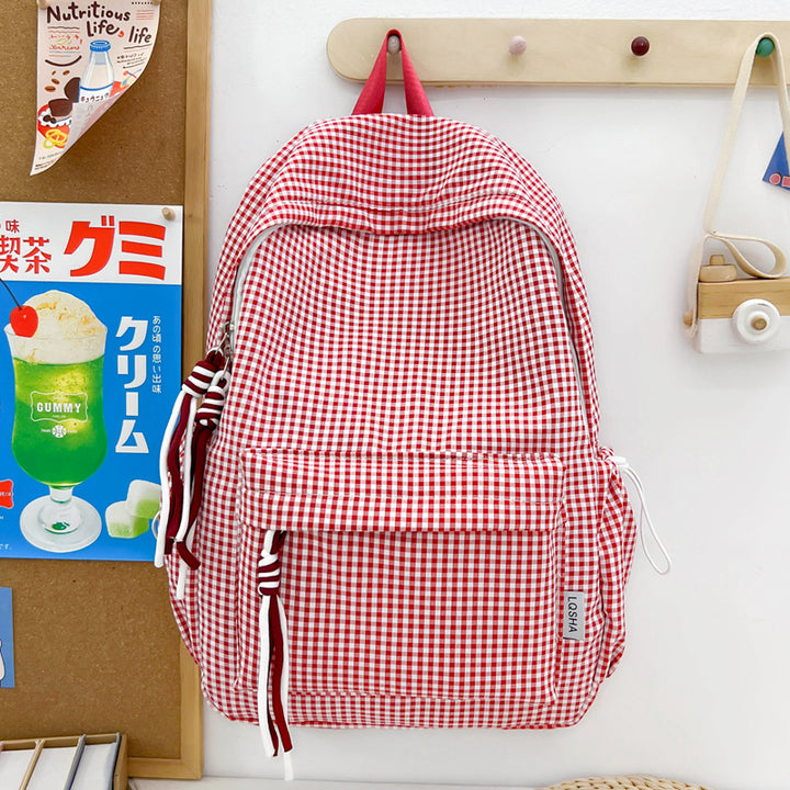 Trendige Karomuster-Rucksack