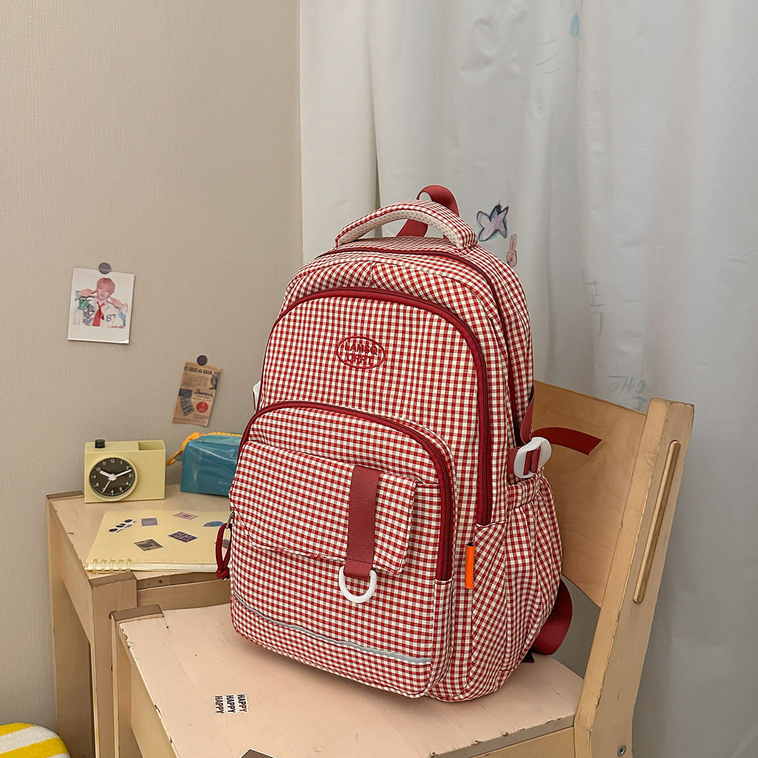 Stylische Schachbrettmuster-Rucksack Karnz 1791205963