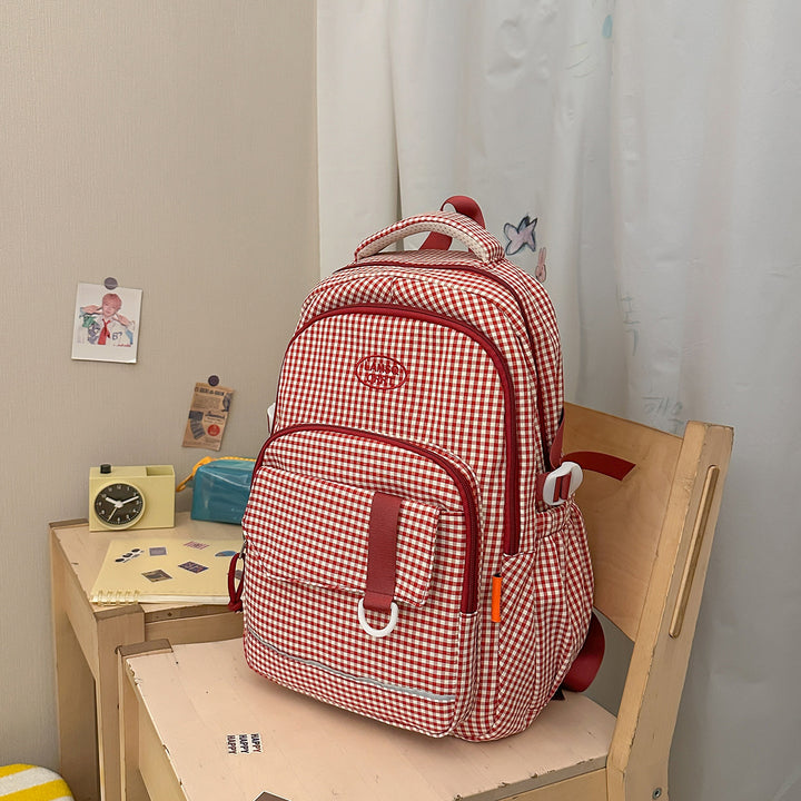 Stylische Schachbrettmuster-Rucksack Karnz 1791205963