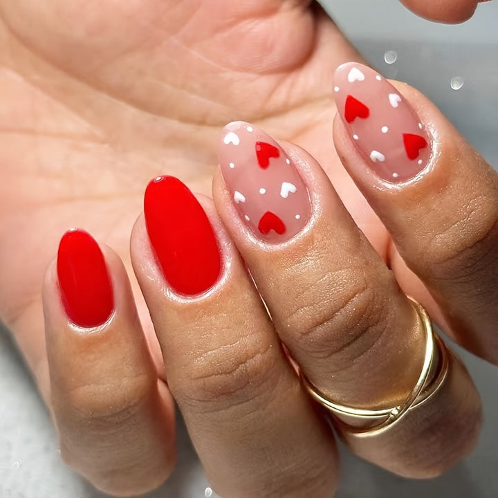 Romantische Herz-Nagelkunst Karnz