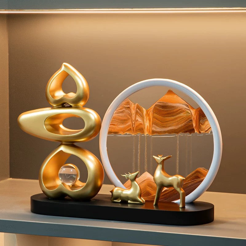 Moderne abstrakte Sandkunstskulptur