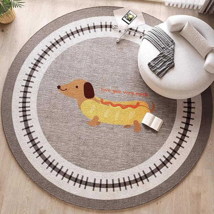 Dekorativer hundethemed Bereichsteppich für die Wohnkultur
