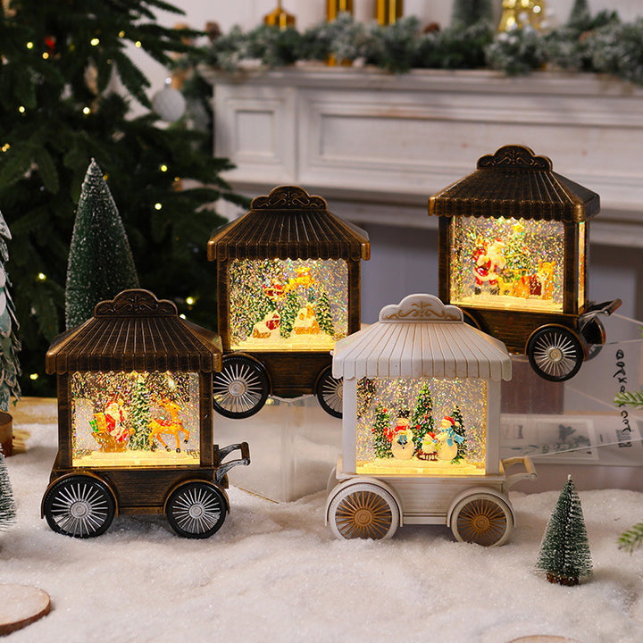 Dekorative Lichter-Laterne mit Schneekugel Karnz
