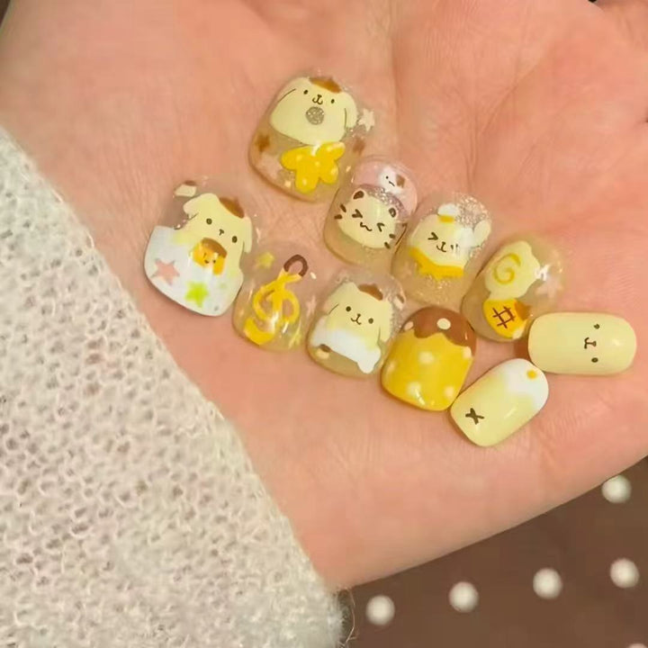 Süßes Charakter Press-On Nagelkunstset Karnz