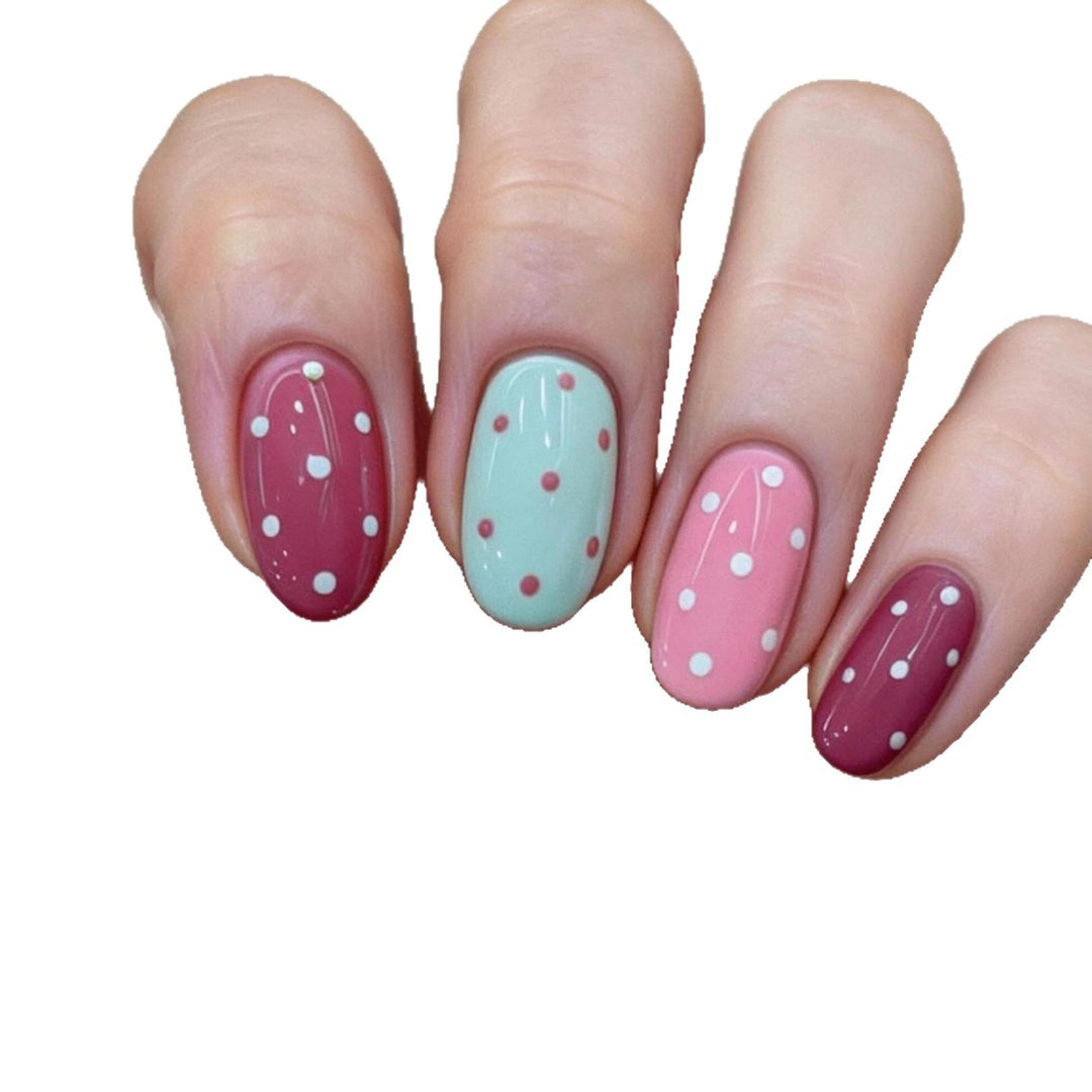 Dekoratives Polka Dot Nagel Art Set