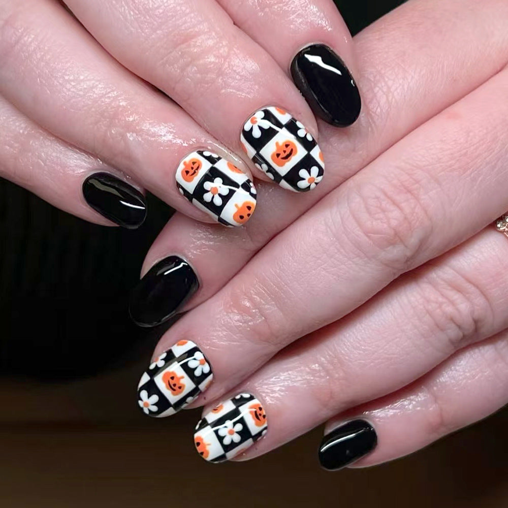 Festliches Halloween-Themen Press-On Nagelkunst Set Karnz