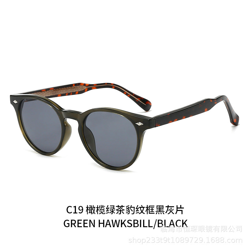 Damen runde Sonnenbrille im stilvollen Retro-Design Karnz