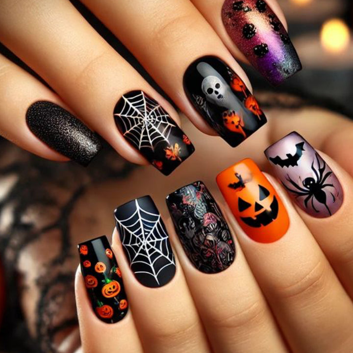Halloween-Themen Dekorative Nagelkunstverlängerungen Karnz