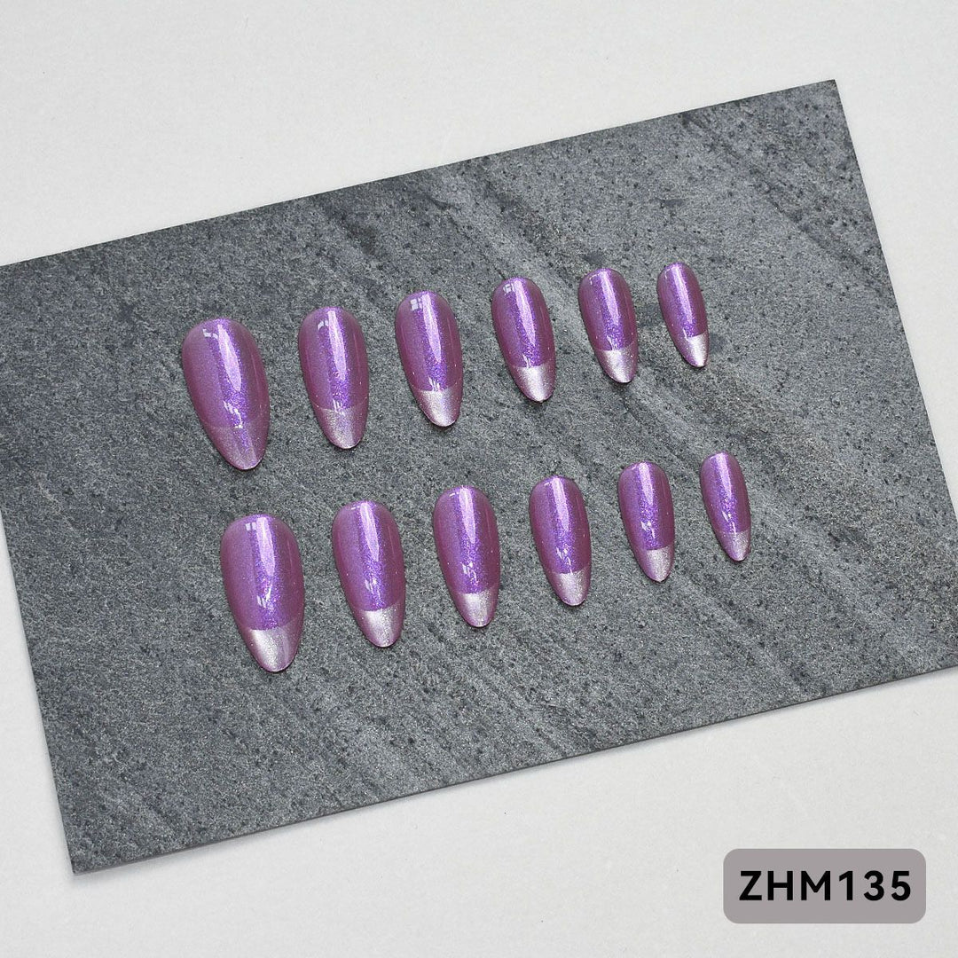 Künstlerisches Press-On-Nagelset mit Kirschblütenmuster Karnz
