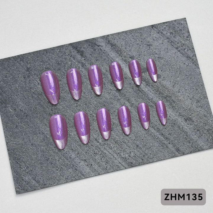Künstlerisches Press-On-Nagelset mit Kirschblütenmuster Karnz