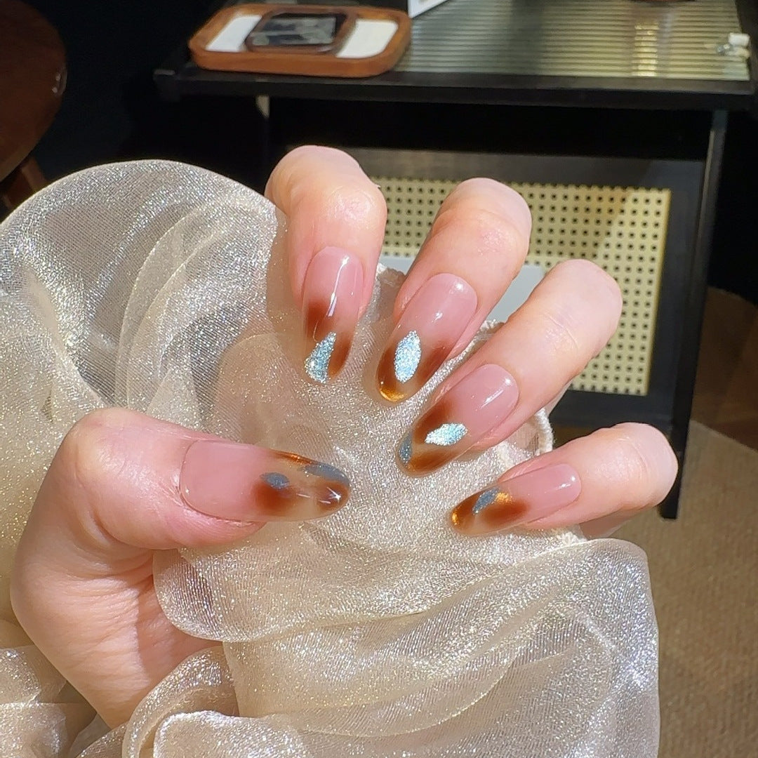 Künstlerisches Gradient Press-On Nail Set Karnz