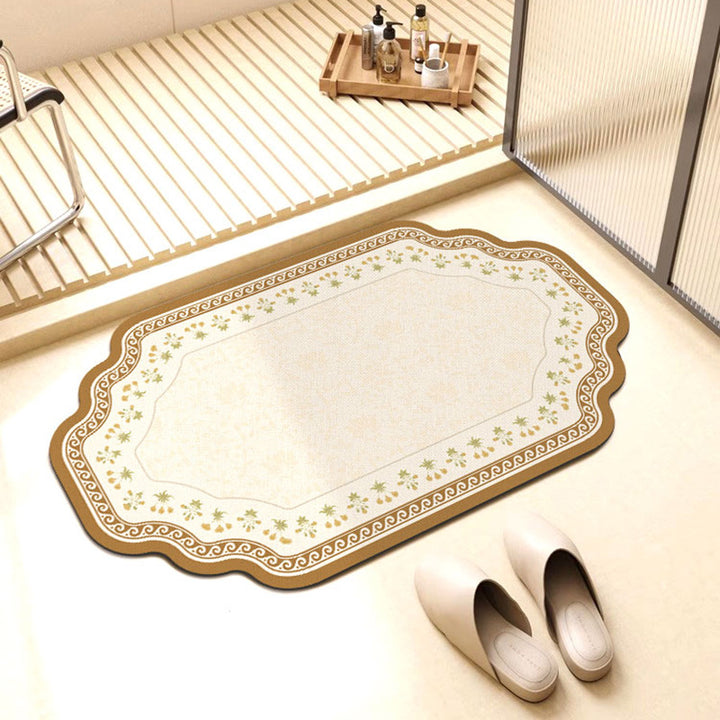 Elegante Blumenmuster Badezimmermatte
