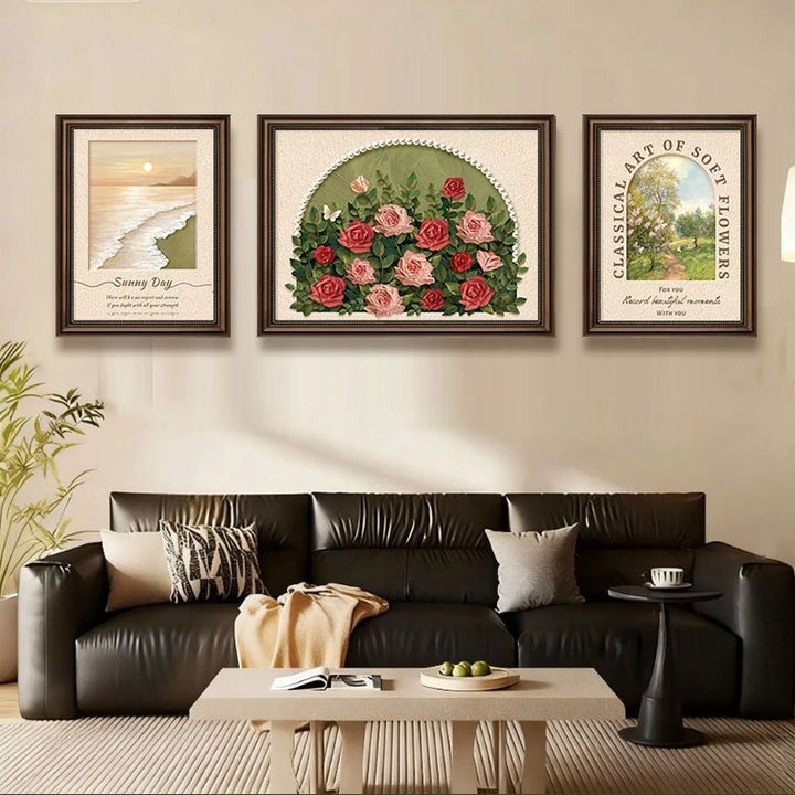 Vintage inspirierte Blumen Wanddekoration