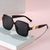 Damen stilvolle quadratische Sonnenbrille mit luxuriösem Schanierdesign Karnz