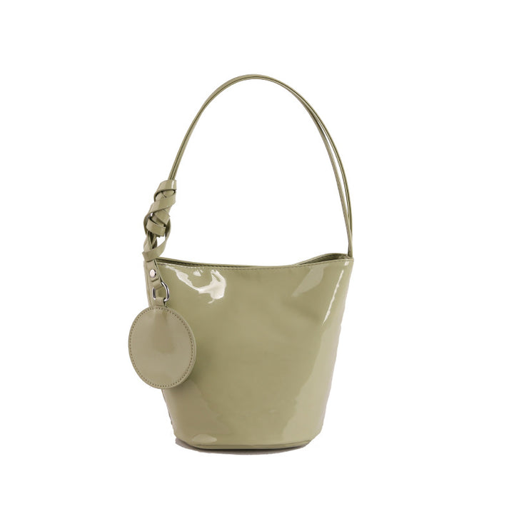 WoChic Patente Leder Eimer Tasche Karnz