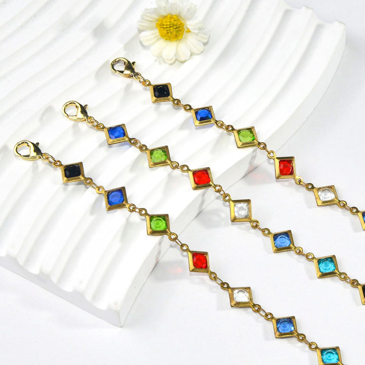 Buntes Edelstein-Kettenarmband Karnz 1788164354