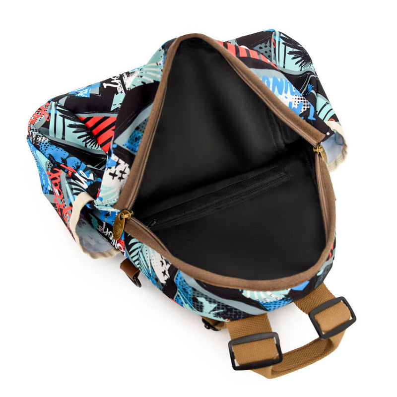 Trendiger Grafikdruck-Rucksack Karnz
