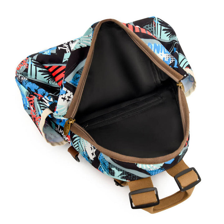 Trendiger Grafikdruck-Rucksack Karnz