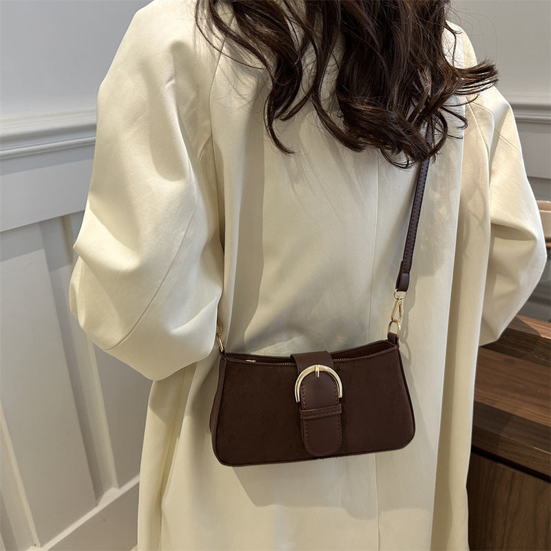 Stylische Schnallen Mini Umhängetasche