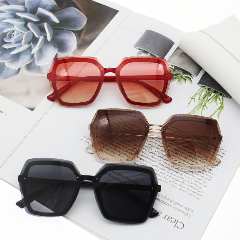 Damen übergroße geometrische Sonnenbrille Karnz