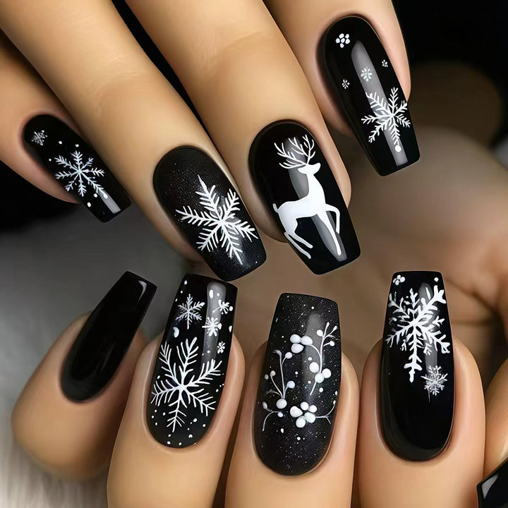 Winter-Themen 3D Nagelkunst Karnz