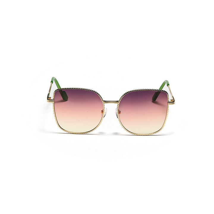 Damen modische oversized Designer-Sonnenbrille mit facettenreichem Rahmen Karnz