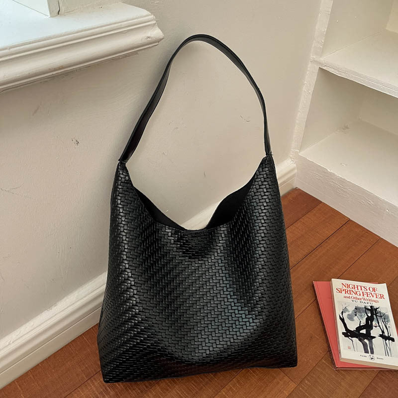 Gewebte Leder Hobo Tasche