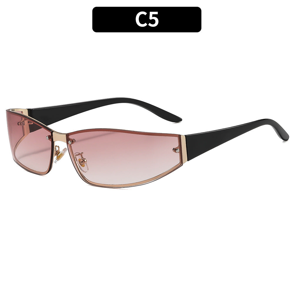 Sleek geometrische Schild Sonnenbrille