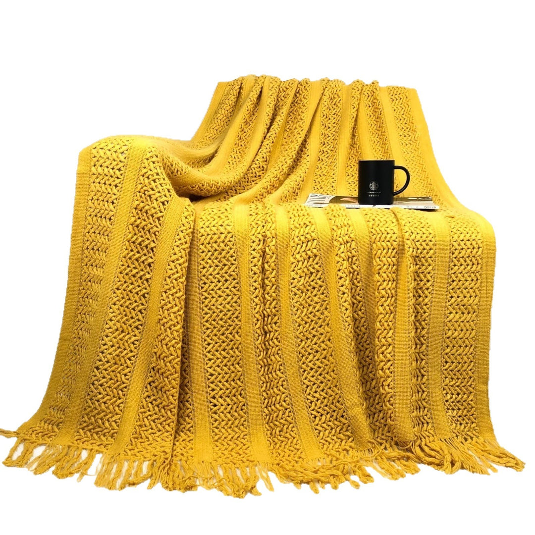Gemütliche Strickdecke Karnz
