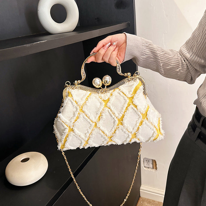 Vintage-inspirierte bestickte Handtasche