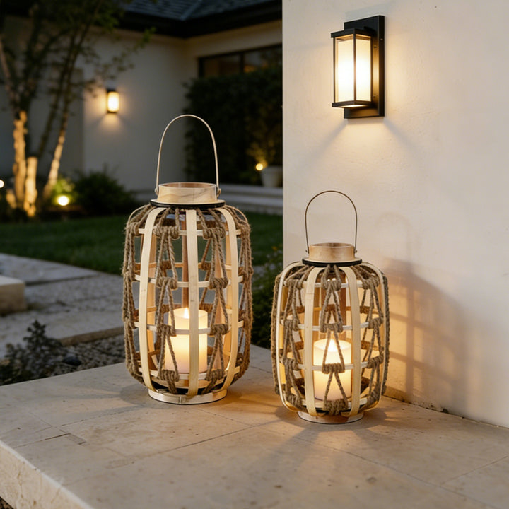 Dekorative Rattanlaterne Karnz