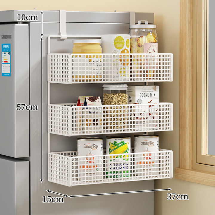 Über-Kühlschrank Doppel-Schicht Magnetische Drahtgeflecht Vorratsorganizer