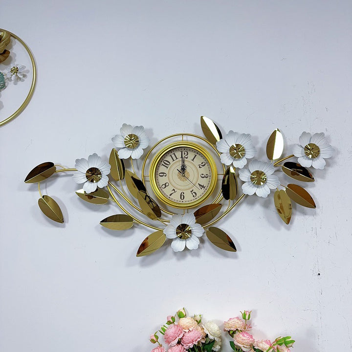 Floral Wanduhr Kunst Decor Karnz