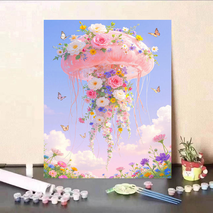 Florale Qualle Leinwanddruck Karnz