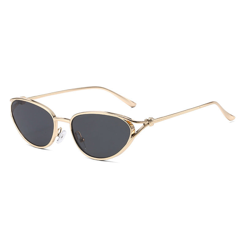 Damen Cat-Eye Sonnenbrille mit elegantem goldenen Rahmen und polarisierten Gläsern Karnz