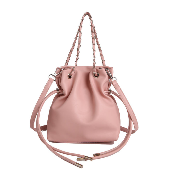 WoChic Lässige Leder Bucket Bag Karnz