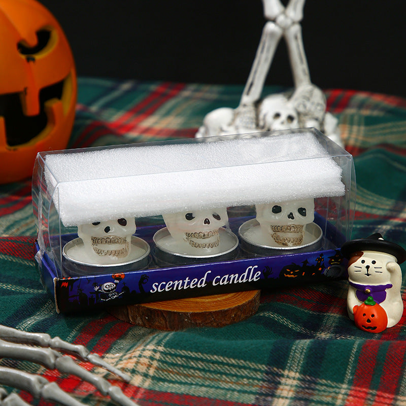 Halloween Duftende Hexen Skelett Teelicht Kerzen Trio