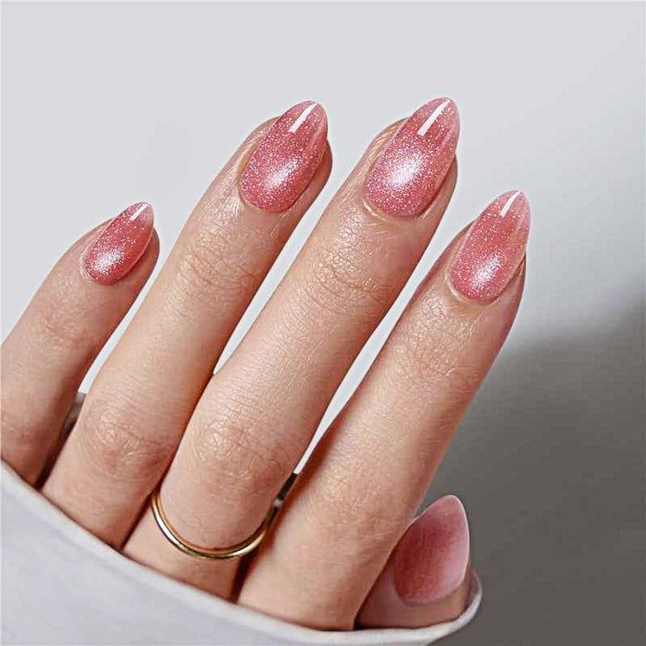Glänzendes Gel Press-On Nagelset Karnz
