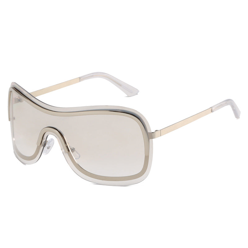 Damen große runde Sonnenbrille mit elegantem Metallrahmen Karnz