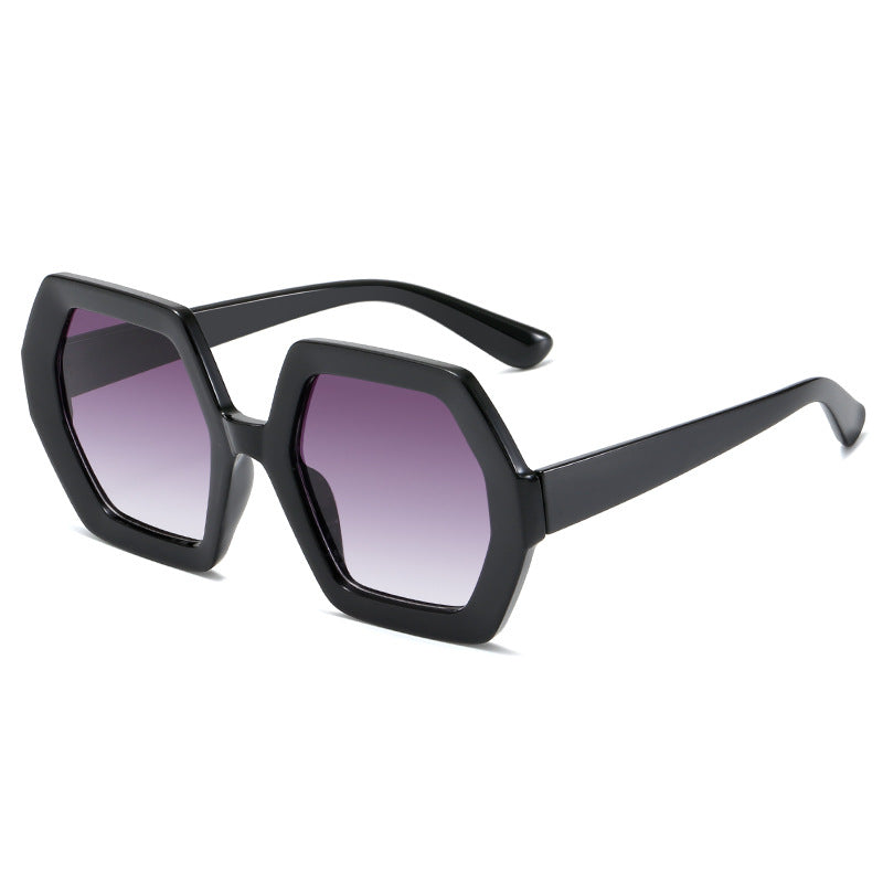 Damen hexagonale Sonnenbrille mit komfortablem Rahmen Karnz