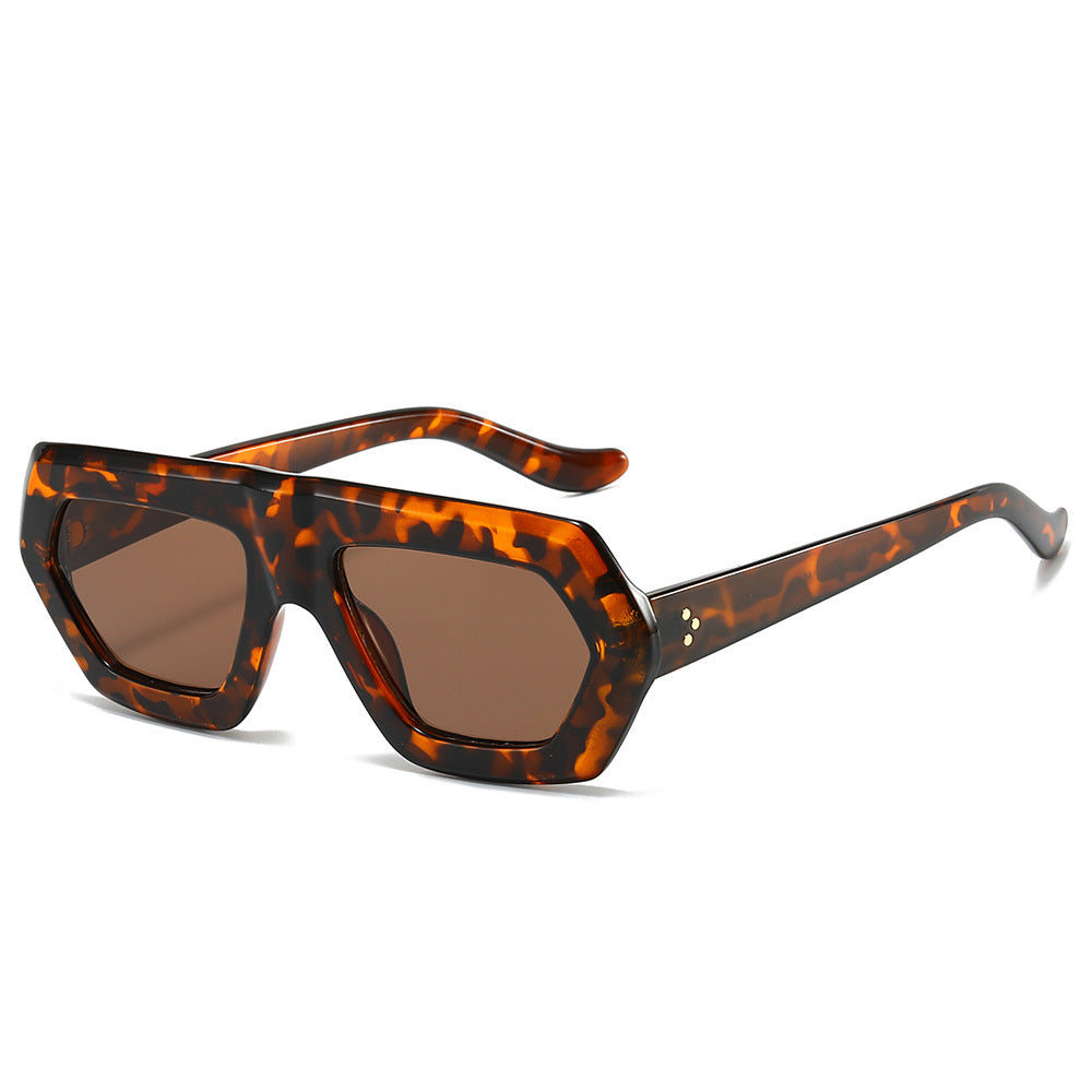 Damen modische optische Brille im extravaganten Hexagon-Design Karnz