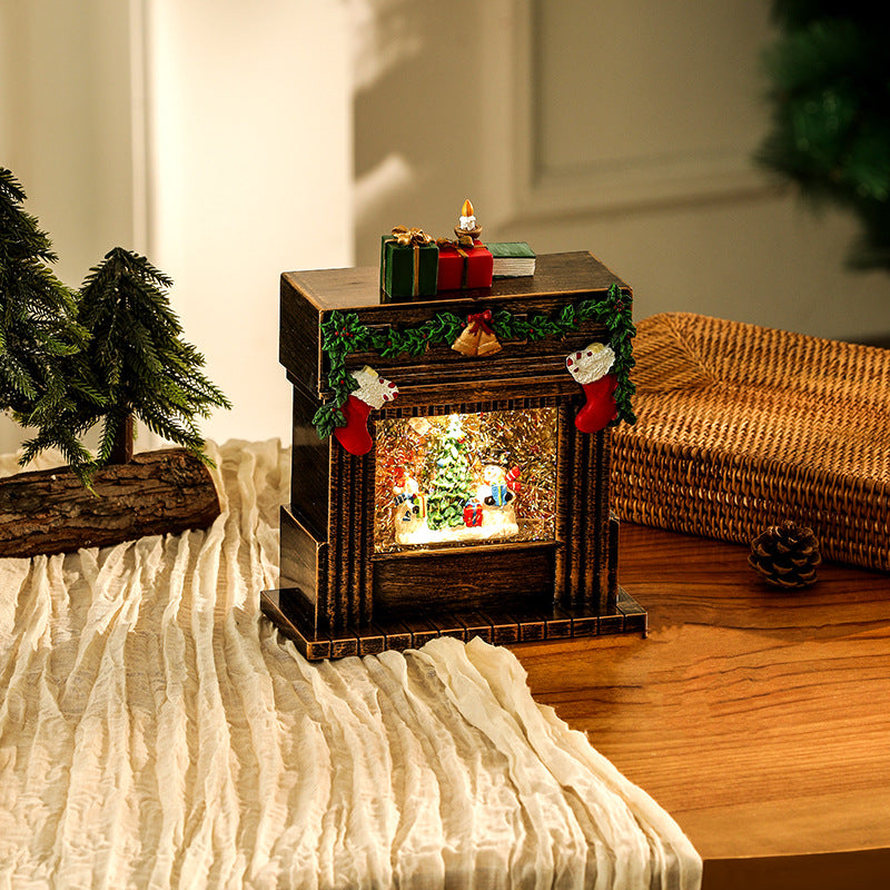 Dekorative Weihnachtsromantik Kaminfigur Karnz