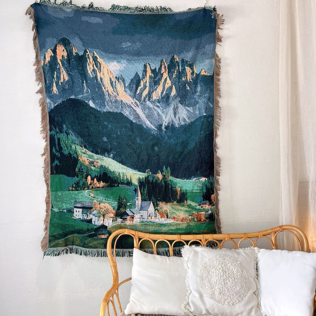 Szenische Berg Wandteppich Decke