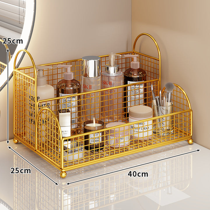 Drei-Tier-Eck-Mesh-Metall-Badregal-Organizer
