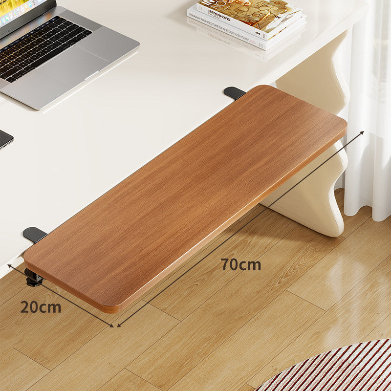 Unter-Desk Bambus Ausziehbare Arbeitsfläche Clamp-Montierte Tastatur- & Mausplattform