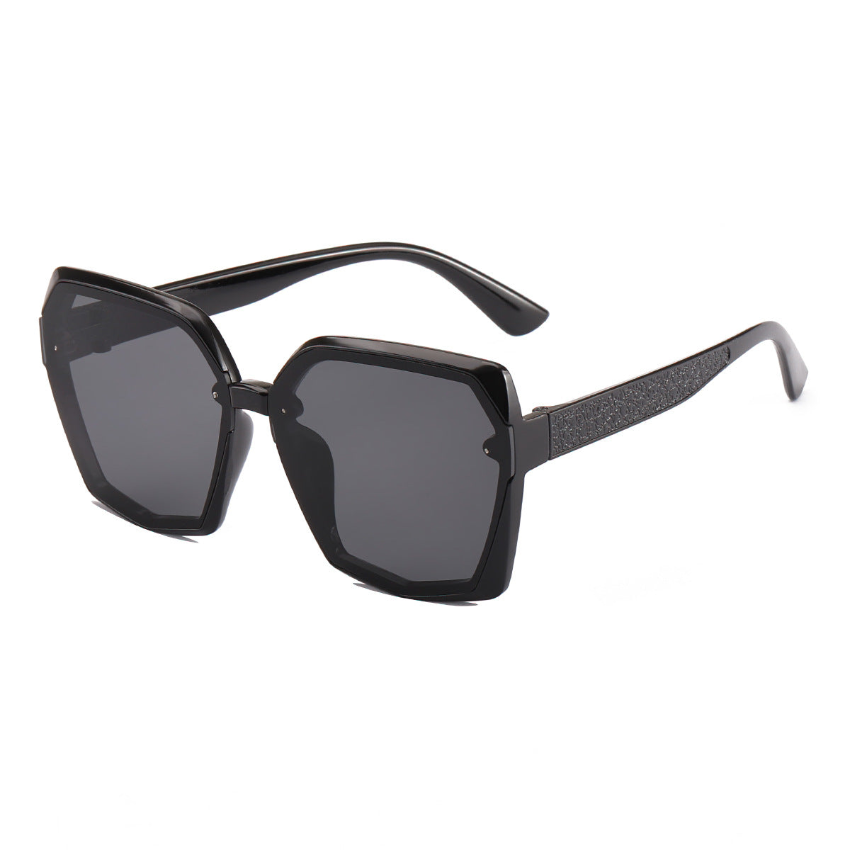 Damen modische Sonnenbrille mit auffälligem Polygonrahmen Karnz