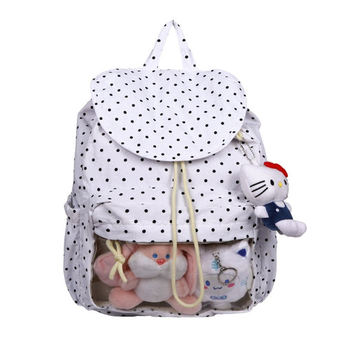Niedlicher gepunkteter Charakter-Rucksack