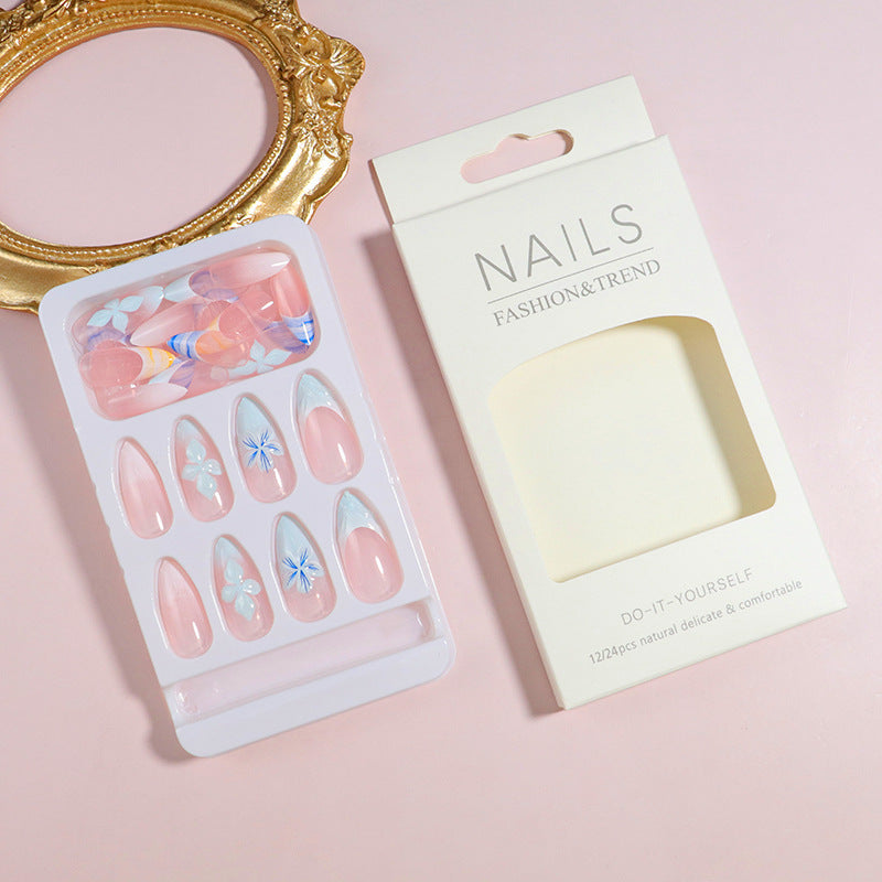 Premium Press-On Nail Set mit dekorativen Akzenten Karnz