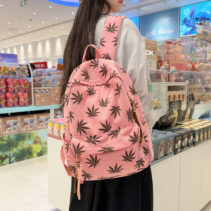 Stylische Blattmuster-Rucksack Karnz